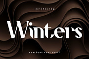 Winters, a Sans Serif Font by riotama85 (Thumbnail 1 of 6)