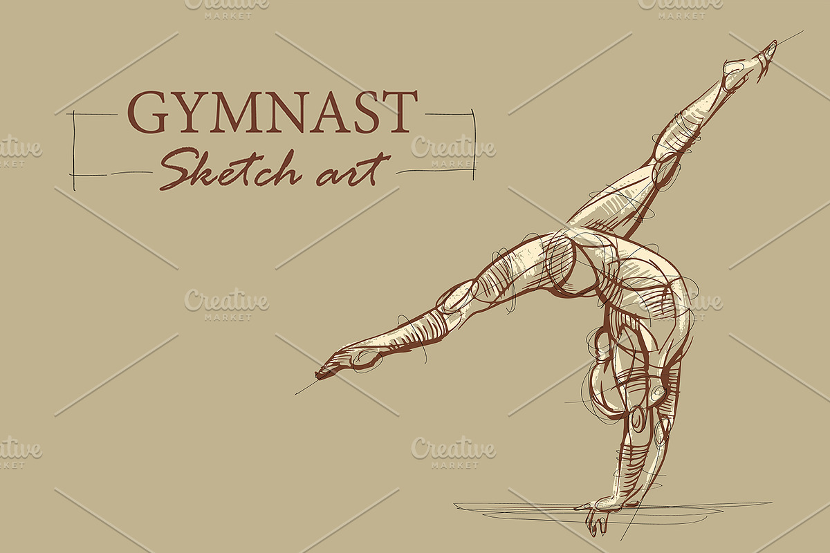 Sketch of gymnast, a Healthcare Illustration by Infinity Creativity