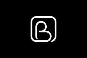 Letter B in Square logo