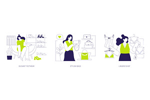 Fashion boutique isolated cartoon, a Person Illustration by Visual Generation