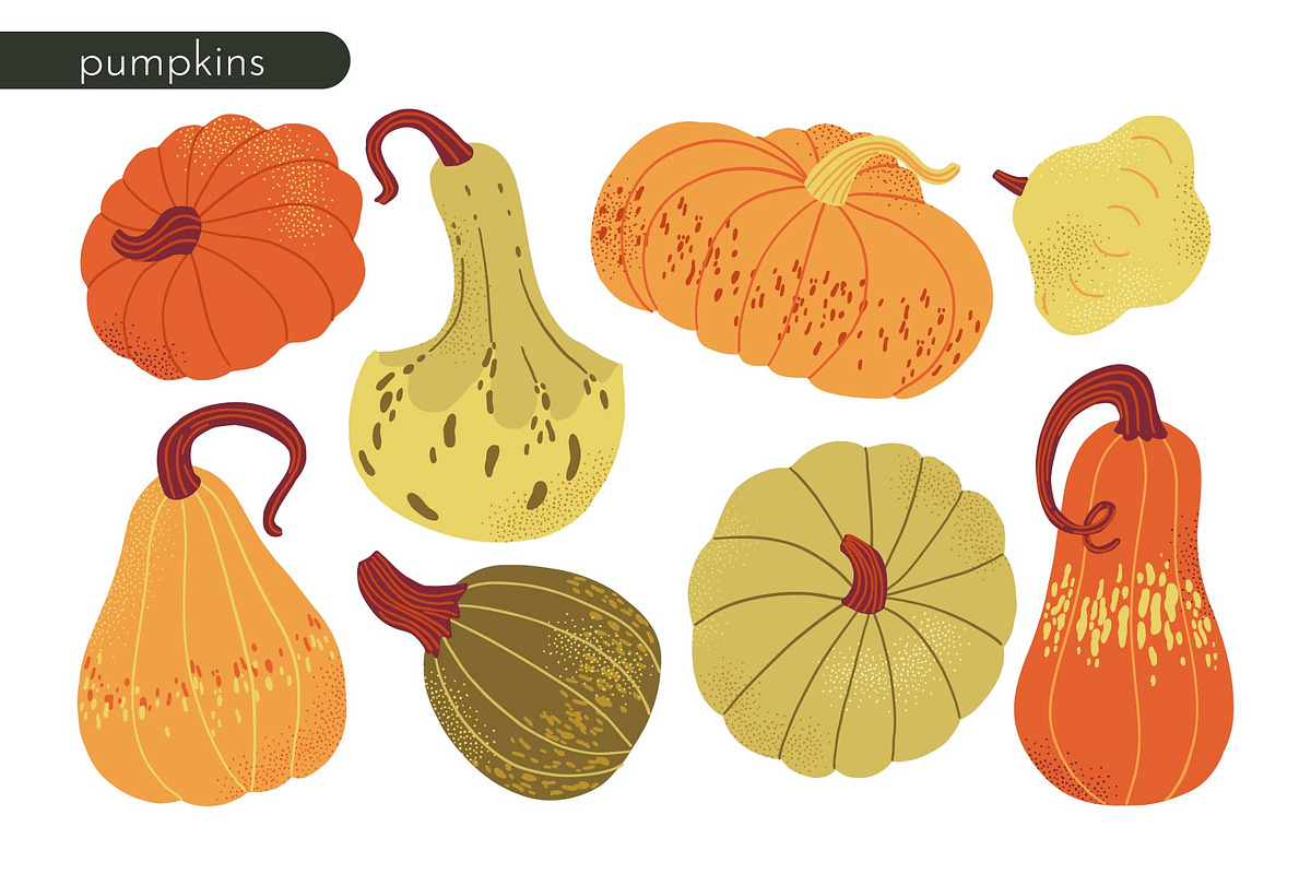 HELLO AUTUMN: clipart|border|pattern, a Seasonal Illustration by Elliko shop (Photo 8 of 12)