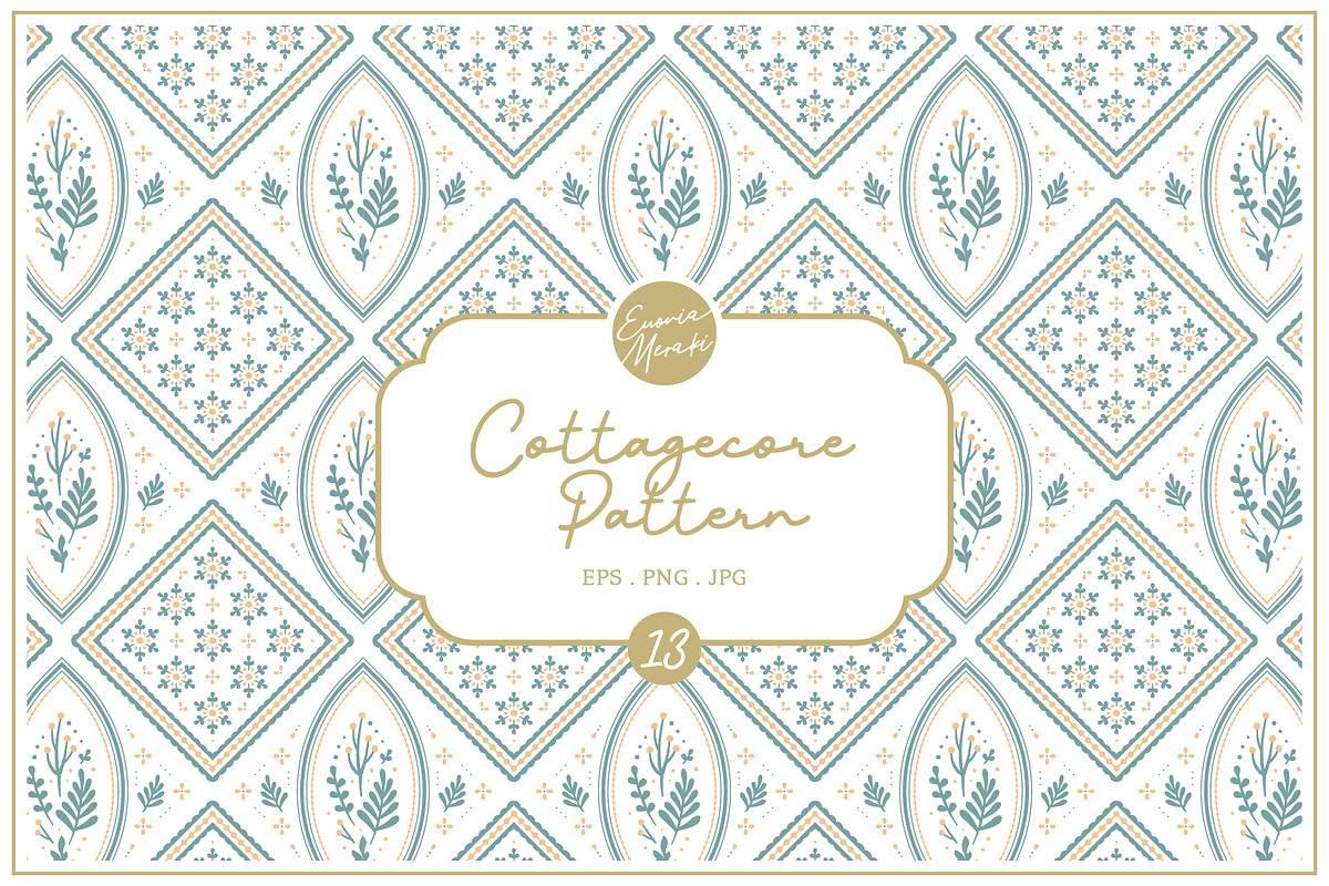 Cottagecore Pattern 13 Cute tiles, a Pattern Graphic by Euonia Meraki (Photo 1 of 13)