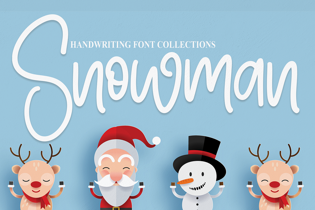 Snowman | Script Font, a Script Font by Scratchones (Photo 1 of 6)
