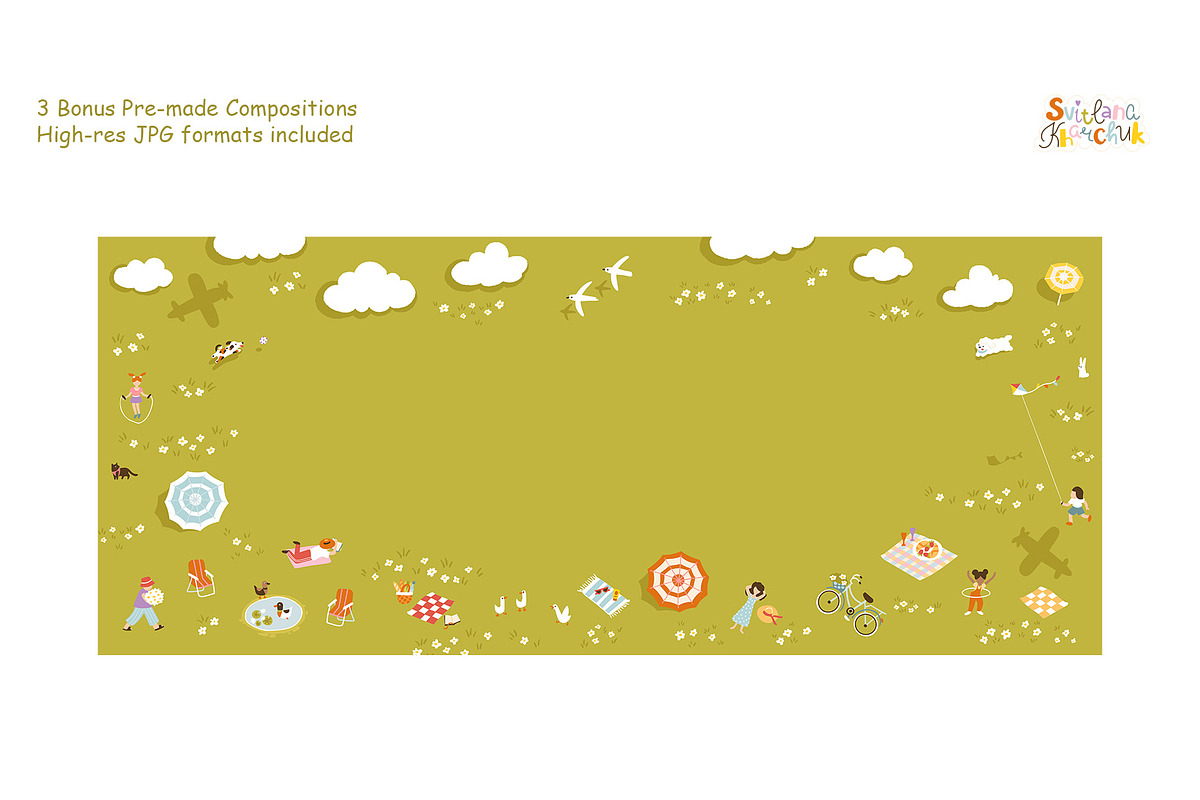 Summer Meadow Flatlay Lifestyle Set, a Pattern Graphic by Svitlana Kharchuk (Photo 15 of 16)