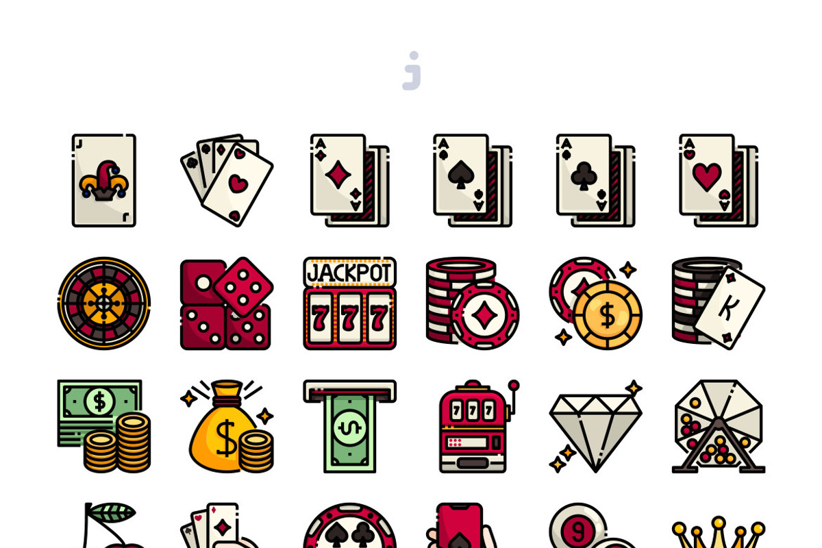 30 Gambling Icon set, an Outline Icon by Just Icon (Photo 2 of 3)