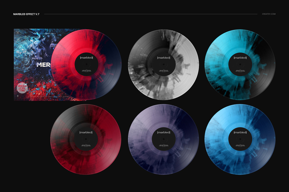 Vinyl Record & Cover Mockup Set, a Merchandise Mockup by creatsy5 (Photo 12 of 54)