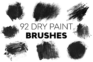 Dry Paint Brushes, a Brush Add-On by UnicDesign