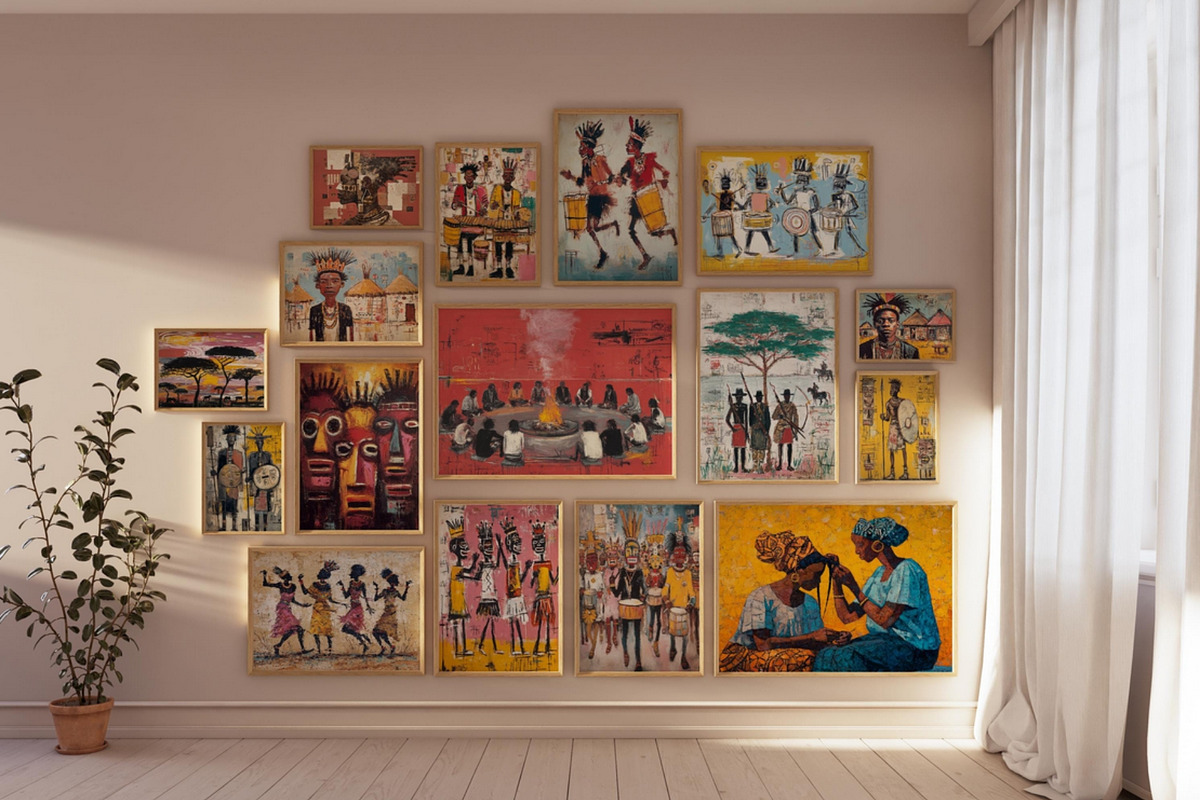 African Rhythm Wall Art Collection, an Illustration by PrintablesByFranklyn (Photo 2 of 10)