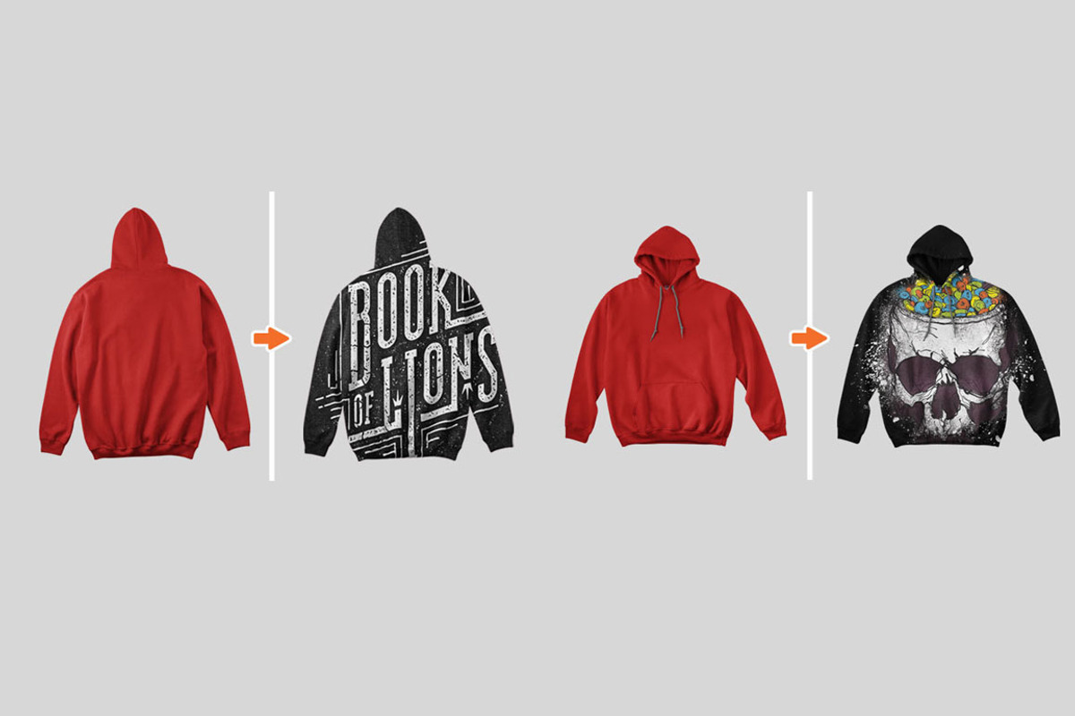 Men's Flat Pullover Hoodie Mockups, a Hoody Mockup by Go Media's Arsenal (Photo 2 of 2)