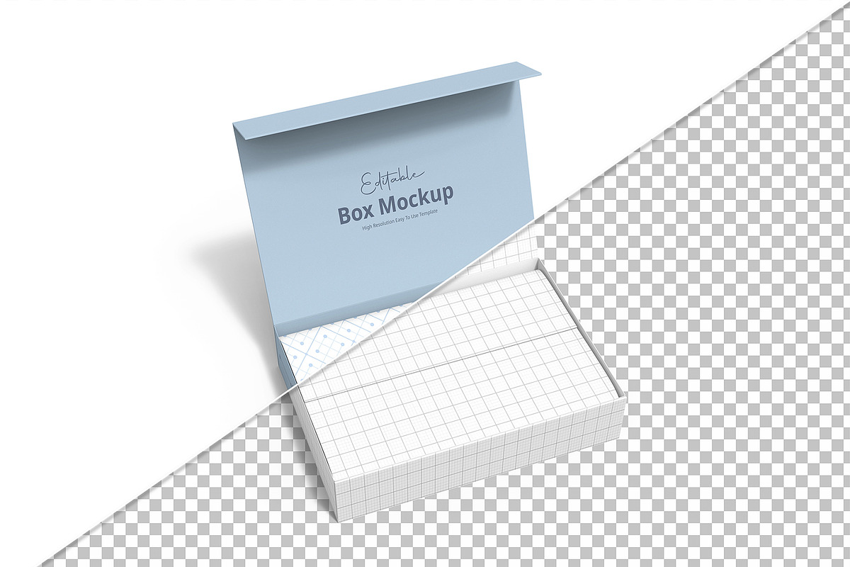 Editable Open Box Mockup Template
