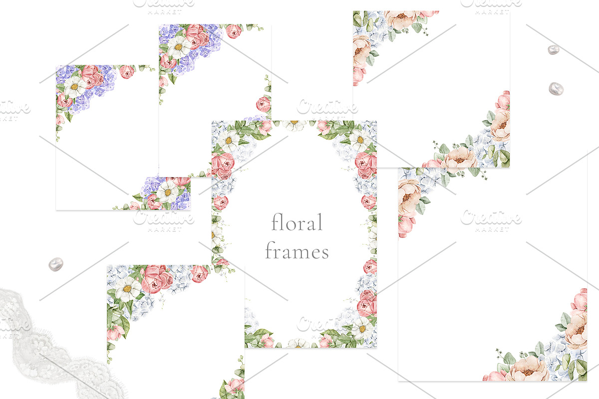 Fleur de Perle Watercolor Clipart, a Decorative Illustration by Eves_Aquadreams (Photo 6 of 12)
