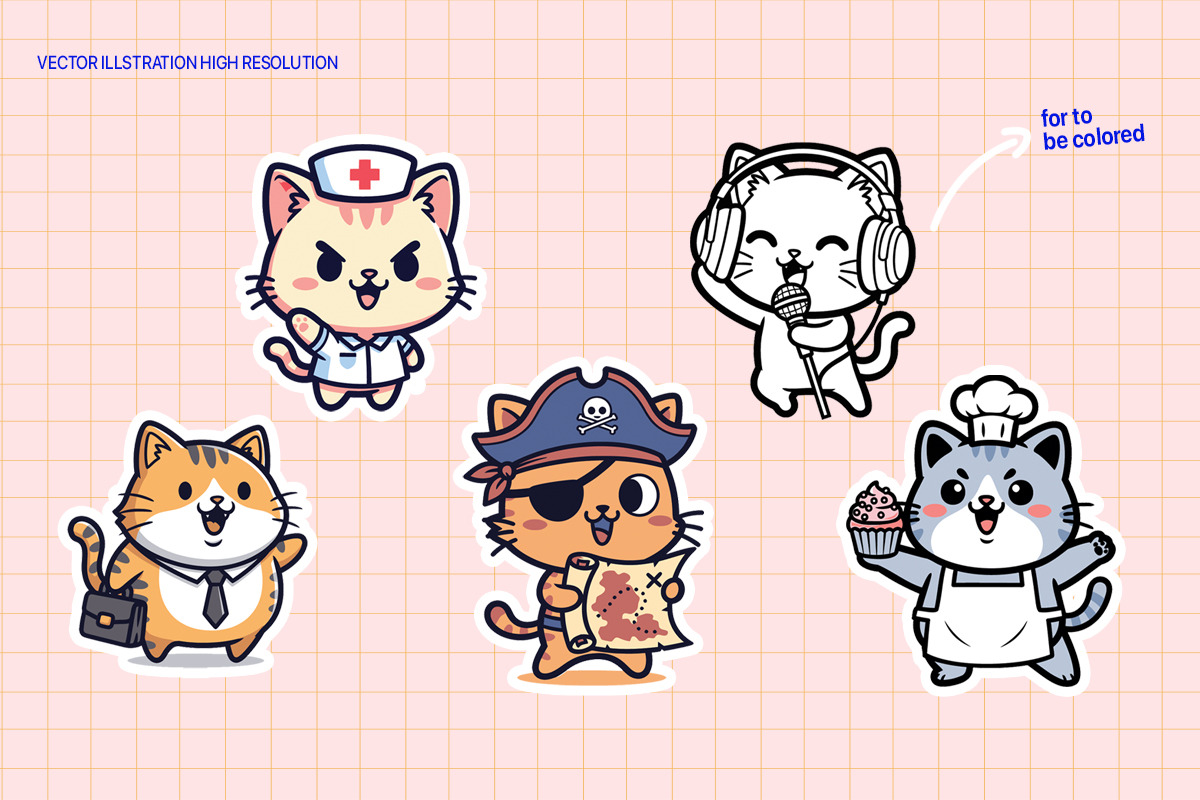Cute Cat Illustrations 100+, an Animal Illustration by Ryan Rivaldo Vierra (Photo 3 of 3)