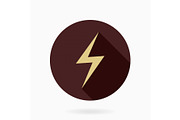 Fine Vector lightningFlat Icon With, an Outline Icon by FineArtStudio (Thumbnail 1 of 3)