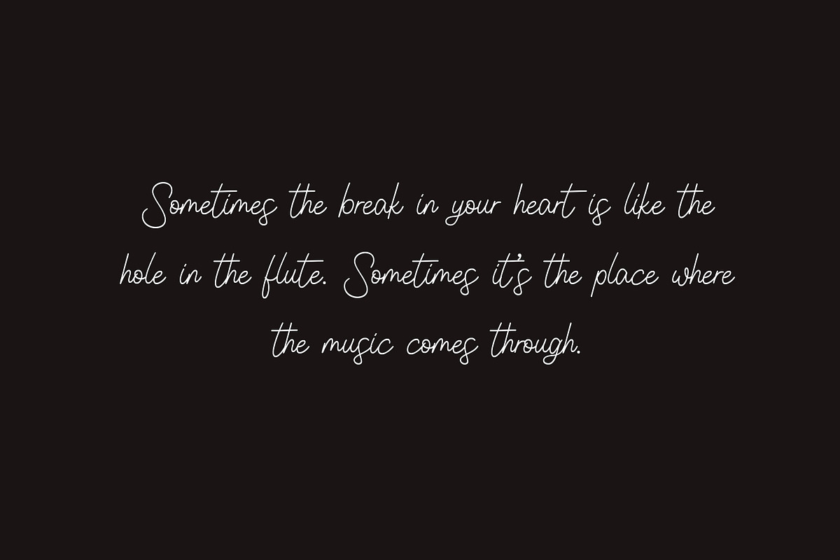 Melfianita - Monoline Script Font, a Script Font by Aksapix Studio (Photo 9 of 10)