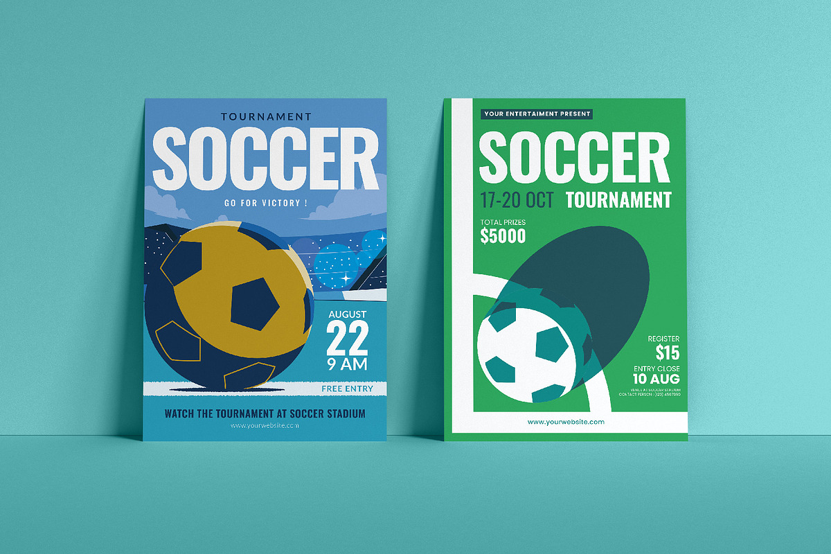 4 Soccer flyer template Bundle, a Flyer Template by Sandypramana (Photo 3 of 3)