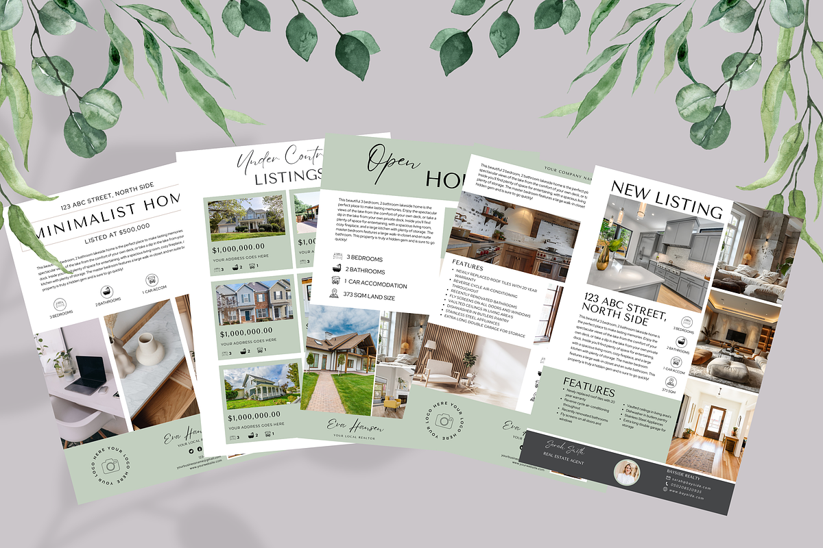 REAL ESTATE FLYER TEMPLATES BUNDLE, a Marketing Template by Daring Digies (Photo 5 of 9)