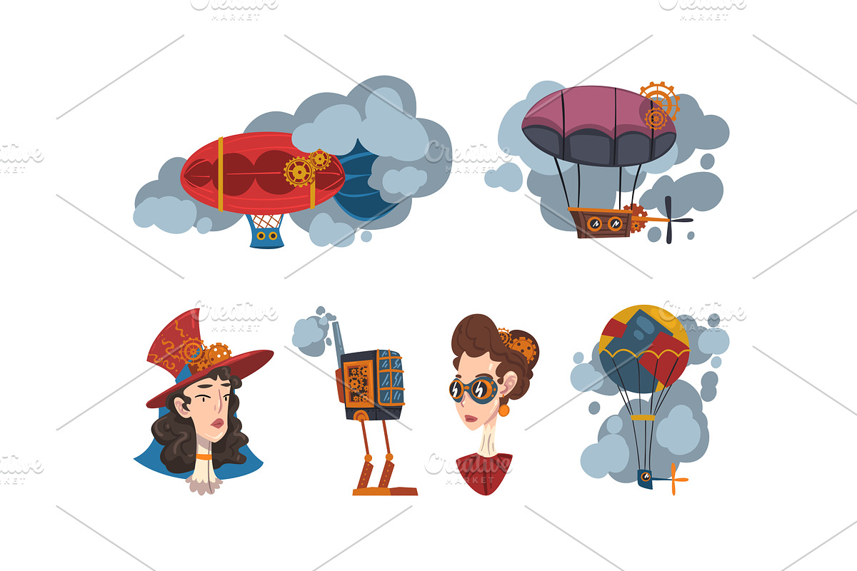 Steampunk Mechanical Retro Object, an Object Illustration by TopVectors