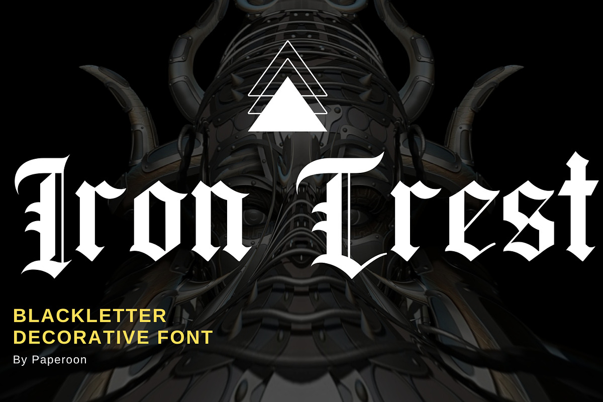 IronCrest - A Blackletter Font, a Blackletter Font by PaperMoon (Photo 1 of 4)