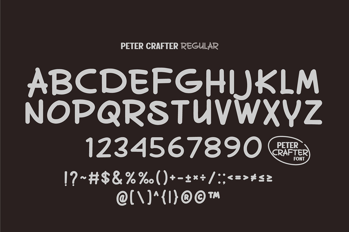 Peter Crafter a Font Duo, a Sans Serif Font by Rasiorise Studio (Photo 4 of 12)
