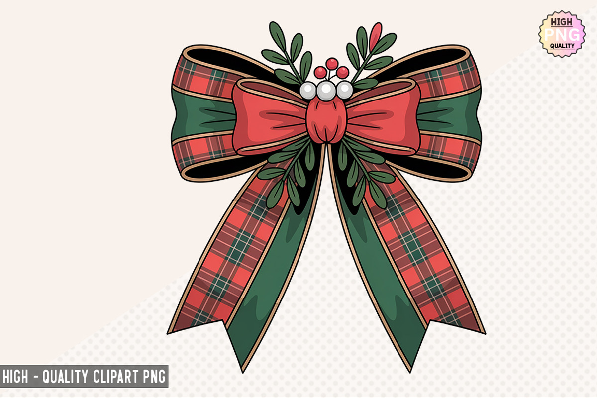 Coquette Christmas Bow Clipart PNG, a Graphic by crative8112 (Photo 9 of 9)
