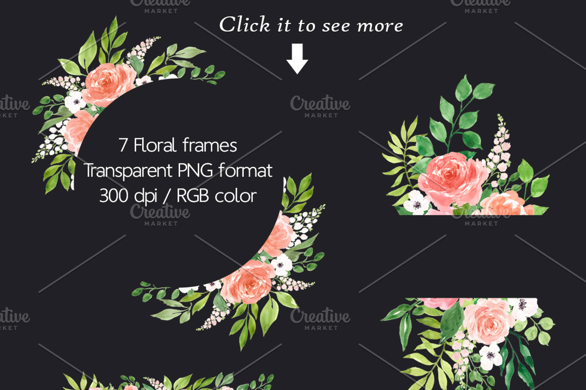 Watercolor flower Clip Art - Elise, an Illustration by Elly Studio (Photo 3 of 8)