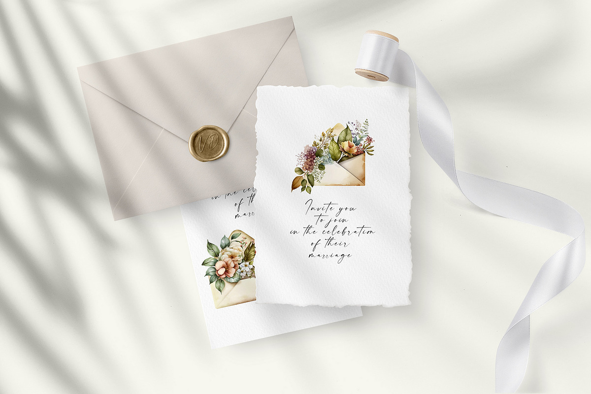 Romantic flower clipart bundle, a Decorative Illustration by Vasmila (Photo 9 of 21)