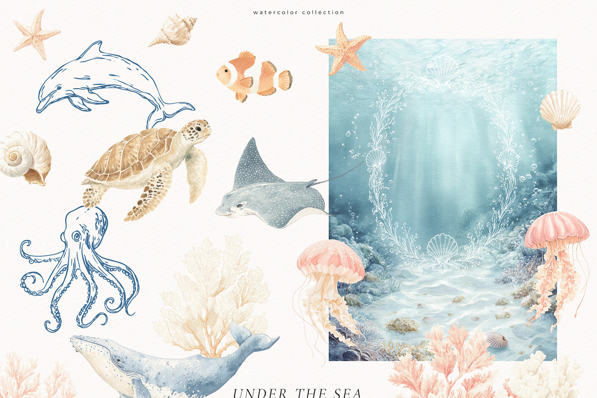 Under The Sea Collection, an Animal Illustration by PeDe Designs (Photo 5 of 7)