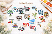 Sarcastic Watercolor Quote Clipart, an Illustration by Artnoy (Thumbnail 6 of 8)