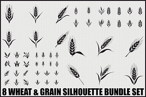 Wheat Field Silhouette Bundle, an Illustration by Designs_River