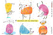 Yoga Dogs - 6 illustrations, an Animal Illustration by Zooza Art (Thumbnail 2 of 8)