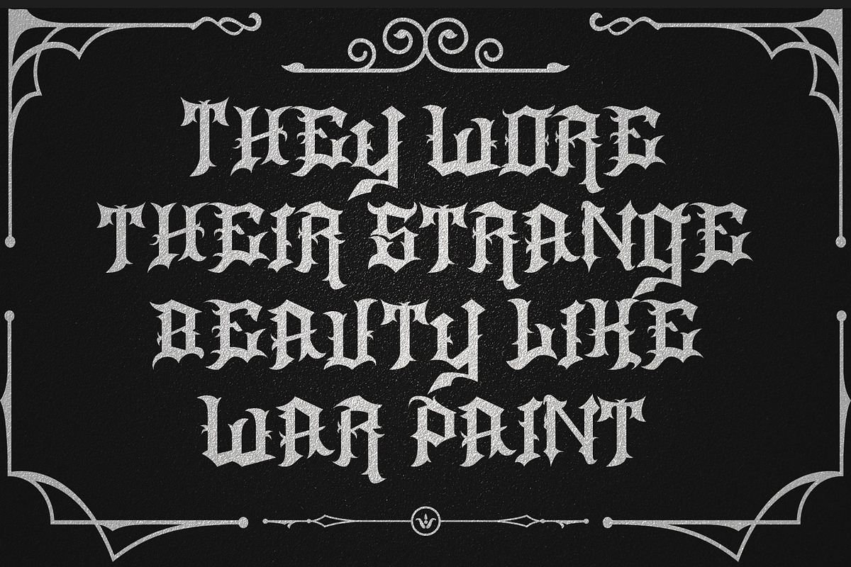 Shock Fest - Blackletter Font, a Blackletter Font by Arendxstudio (Photo 5 of 8)
