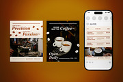 Coffee Shop Social Media Post Pack, a Flyer Template by The Good Store (Thumbnail 2 of 4)