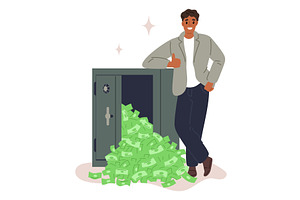 Smiling, successful businessman, a Finance Illustration by Vectorbuum