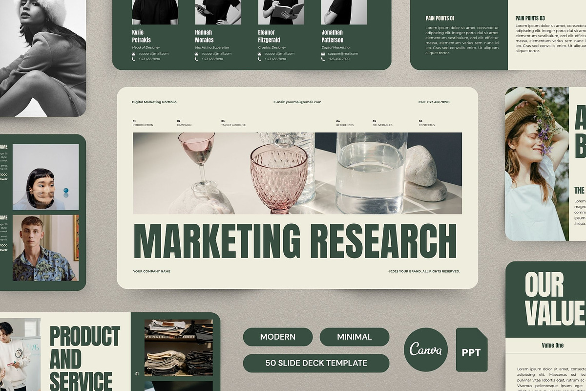 Modern Marketing Research Template, a Presentation Template by Pani Temp. (Photo 1 of 12)