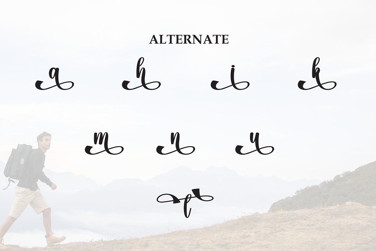 Mountain Vacation | Script Font, a Handwritten Font by Scratchones (Photo 8 of 9)
