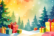 3D Christmas Card Background, a Decorative Illustration by Sharon Schwalbe (Thumbnail 3 of 3)