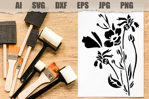 Stencils Flowers