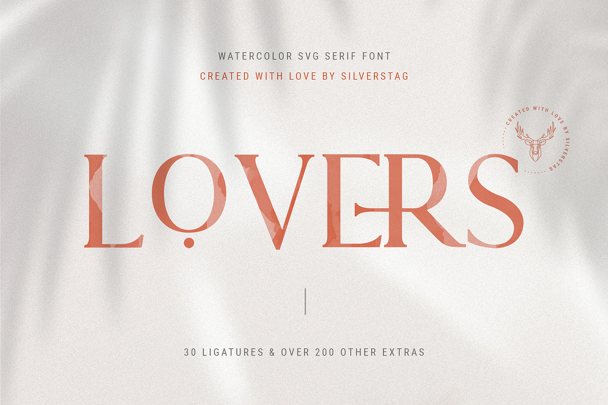 Lovers SVG Serif Font & Extras, a Serif Font by SilverStag Type Foundry (Photo 22 of 22)