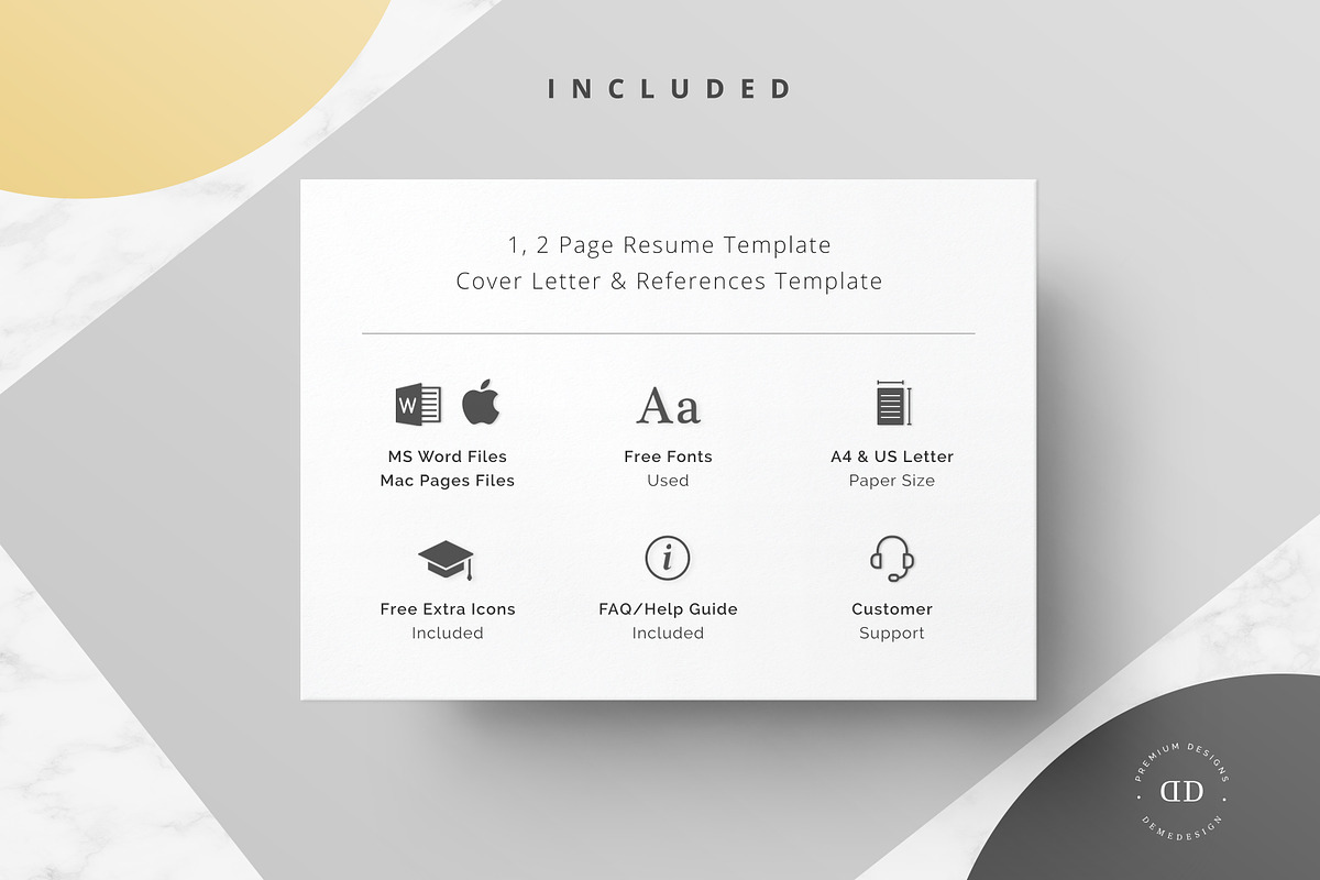 Word, Pages Resume Template Kit, a Resume Template by DemeDesign (Photo 6 of 6)
