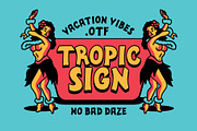 Tropic Sign Font, a Font by Kern Club (Thumbnail 1 of 4)