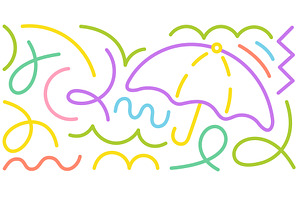 Colorful abstract line design, an Illustration by Ilia Design