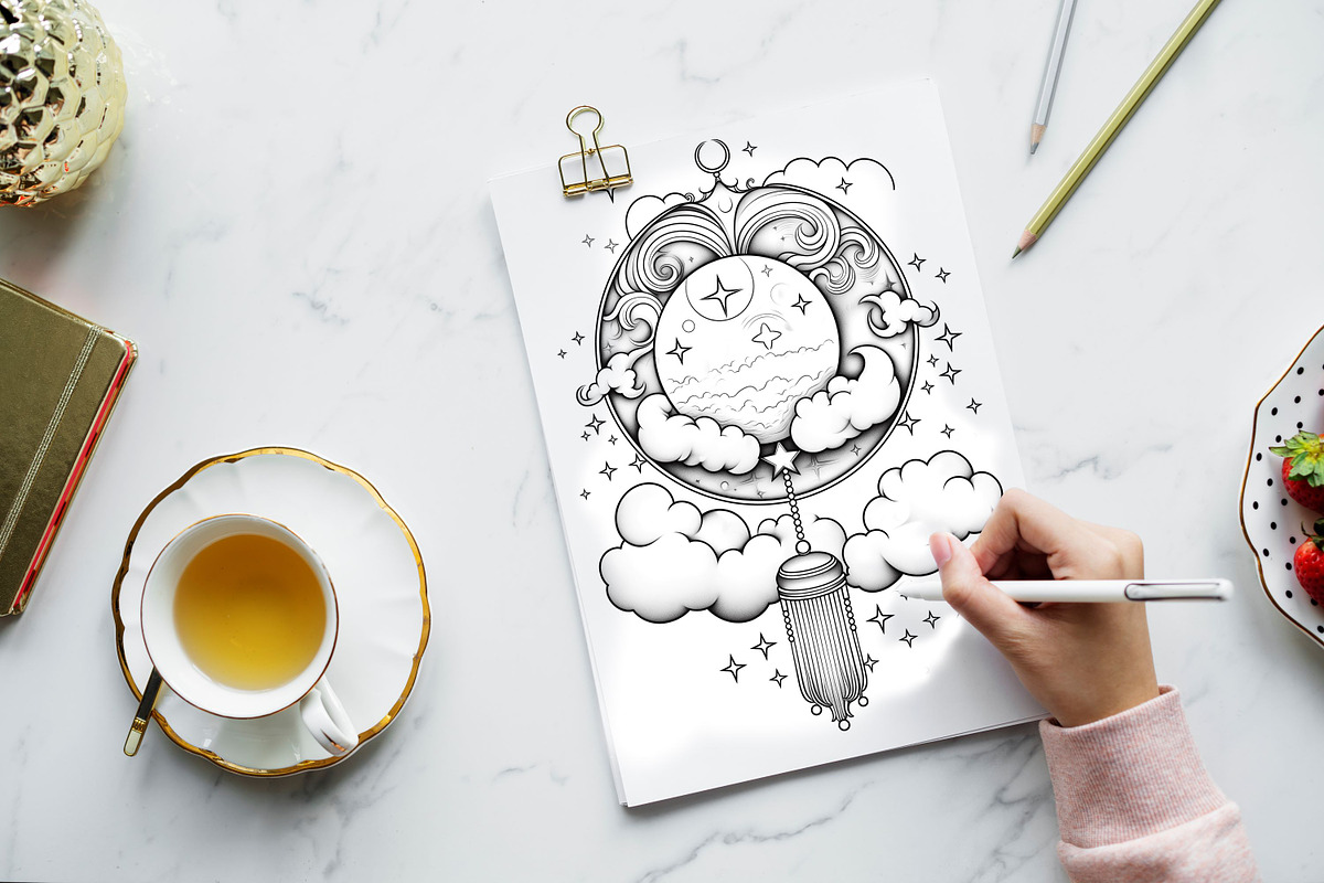 Coloring Pages For Adults and Kids, a Decorative Illustration by AlineArtStore (Photo 8 of 9)
