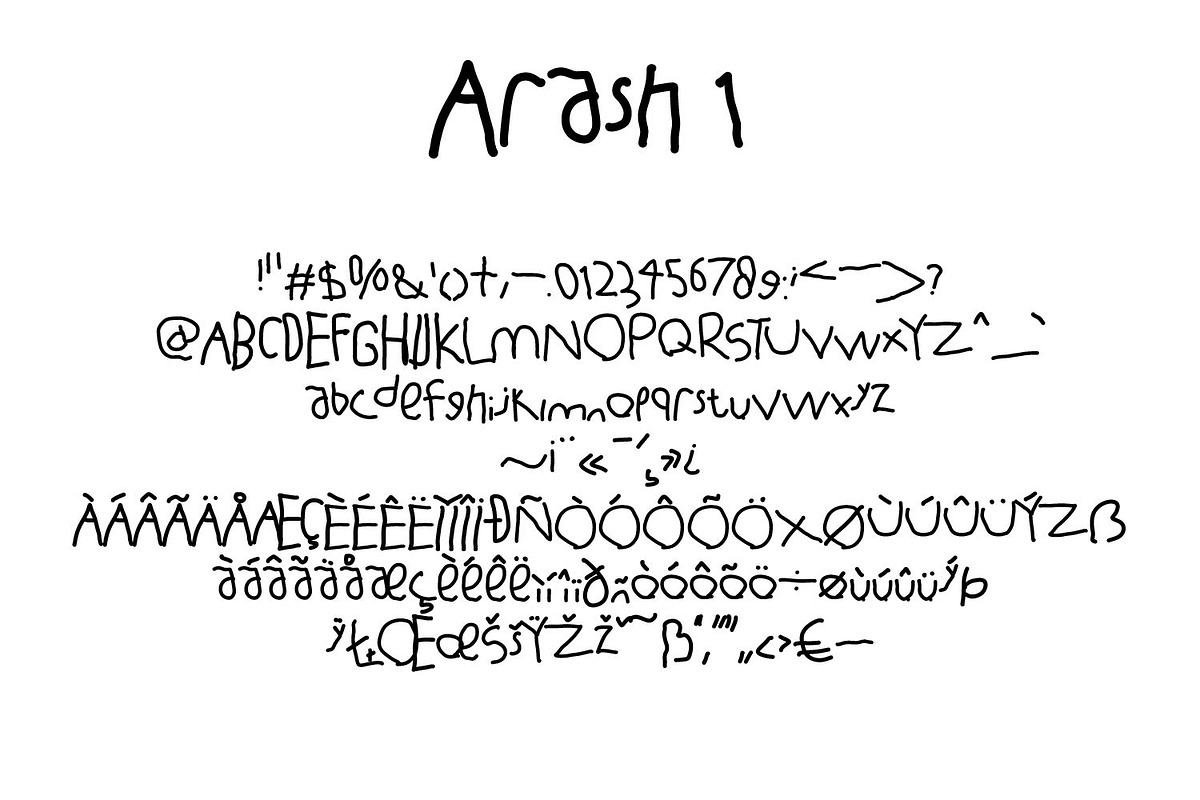 Arash, a Font by Rashdrawn (Photo 4 of 4)