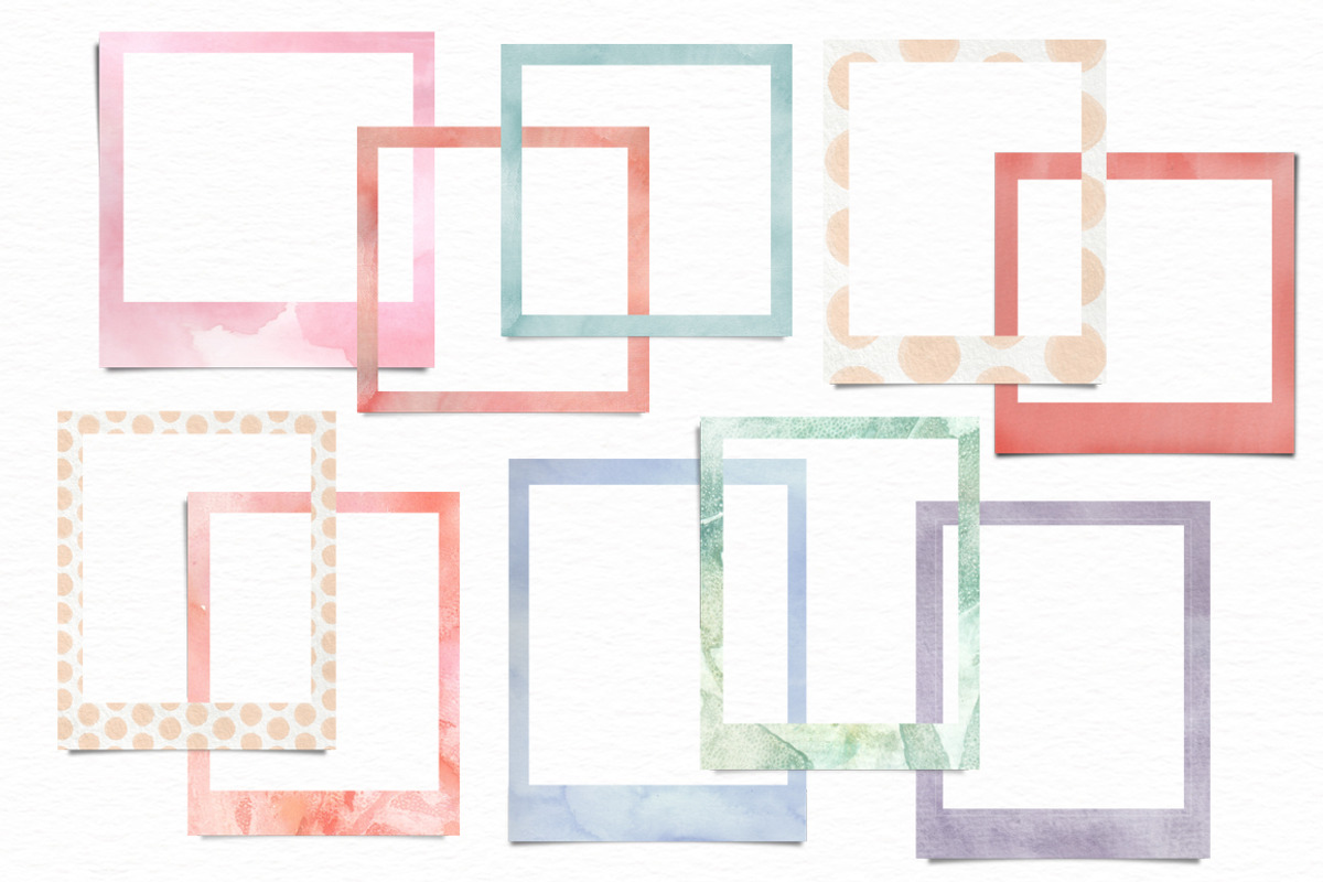 Watercolor Frames, Papers & Tape, an Object Graphic by patternpop studio (Photo 6 of 8)