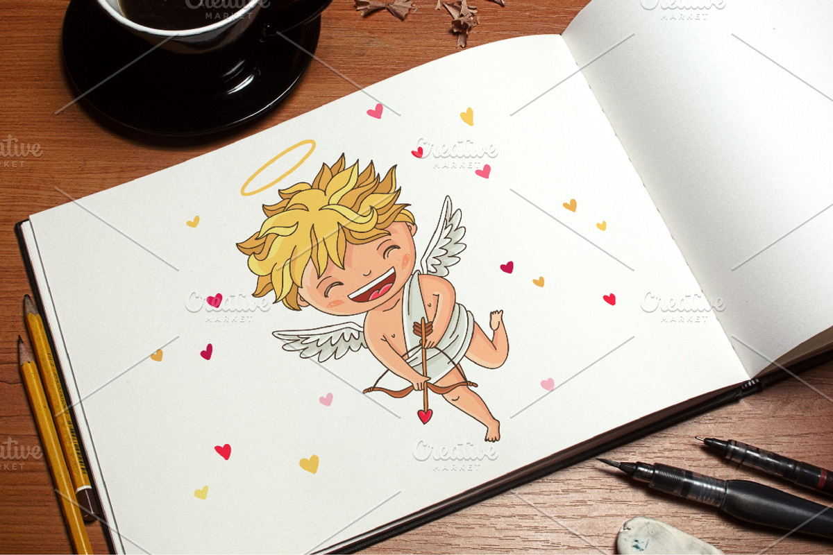 Happy Valentine's Day – 5 Cupids, an Illustration by chekart (Photo 4 of 5)