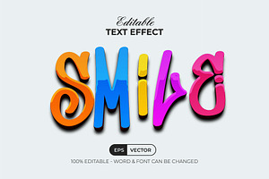 Smile Text Effect Colorful Style