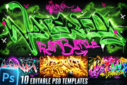 Graffiti Text Effects (10 PSD Files), a Layer Style Add-On by Hyperpix Productions (Thumbnail 1 of 14)