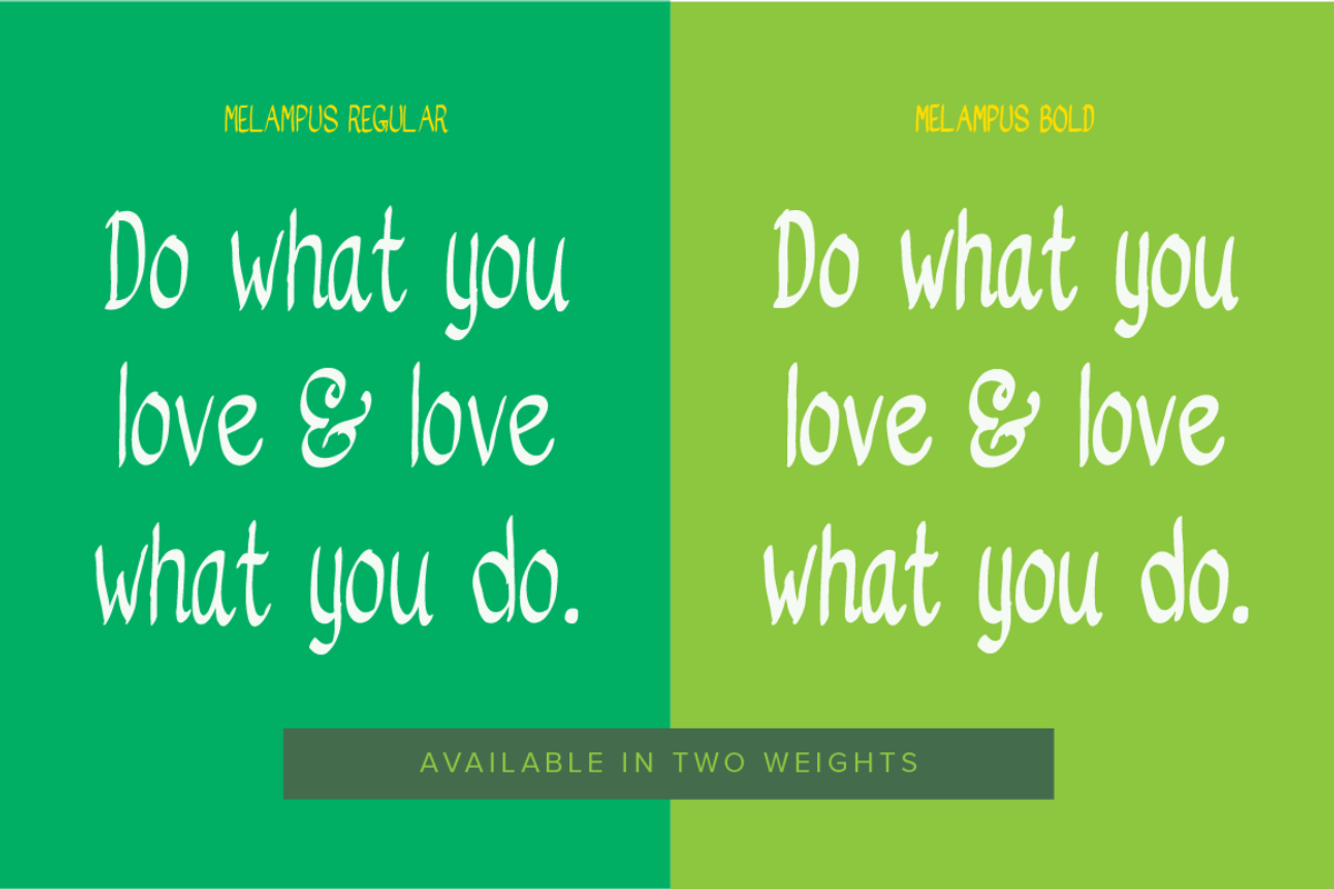Melampus Font preview 2