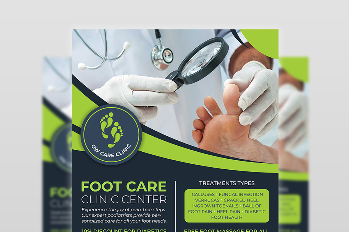 Foot Care Flyer Template, a Flyer Template by OWPictures (Photo 2 of 4)