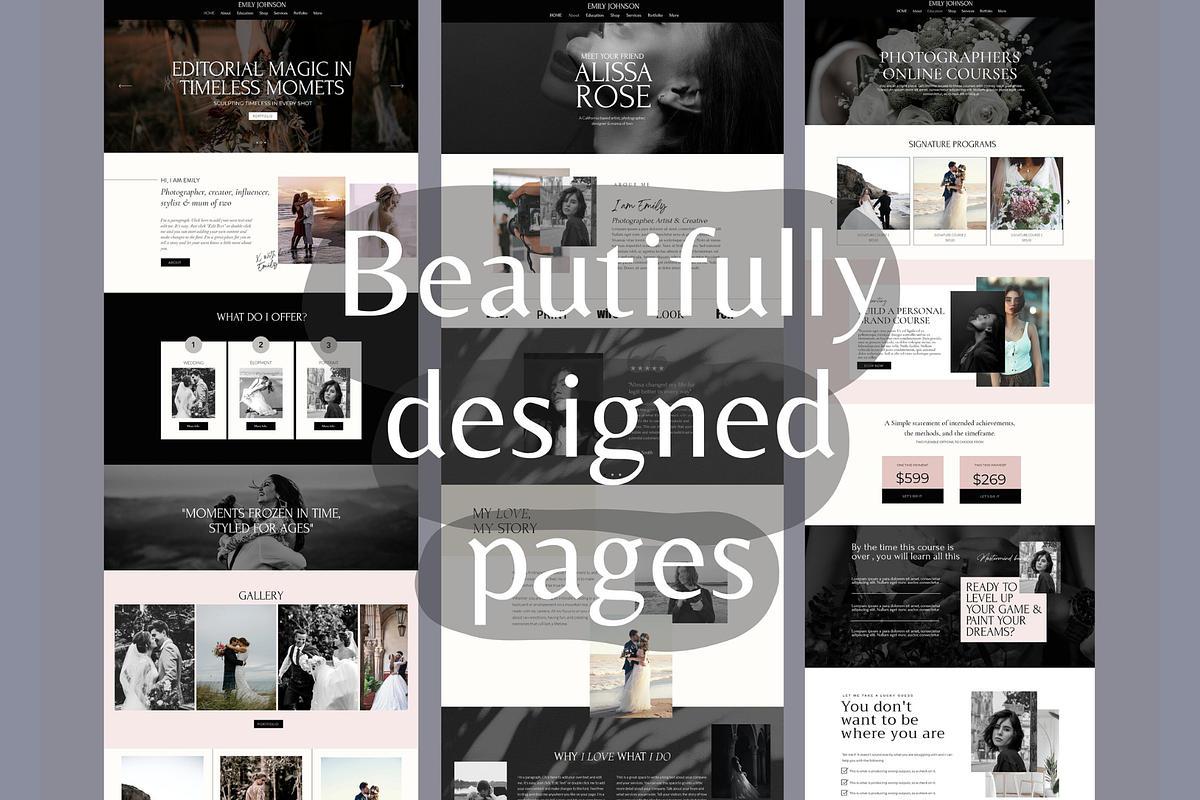 Wix website template photography, a Wix Template by Climbwithelevator (Photo 3 of 9)